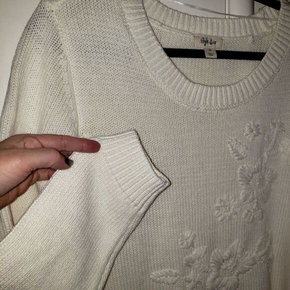Style & Co. Embroidered Pullover Sweater - Picture 3 of 7